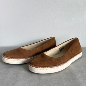 Ugg Kammi Slip On Ballet Sneaker Flats Size 7 Trainers Suede Tan Comfy